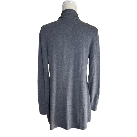 Magaschoni Women’s Open Front Gray Cardigan Sweater Size S Casual Minimalist - Picture 4 of 7